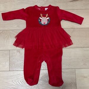 George Red Reindeer Tutu Footie